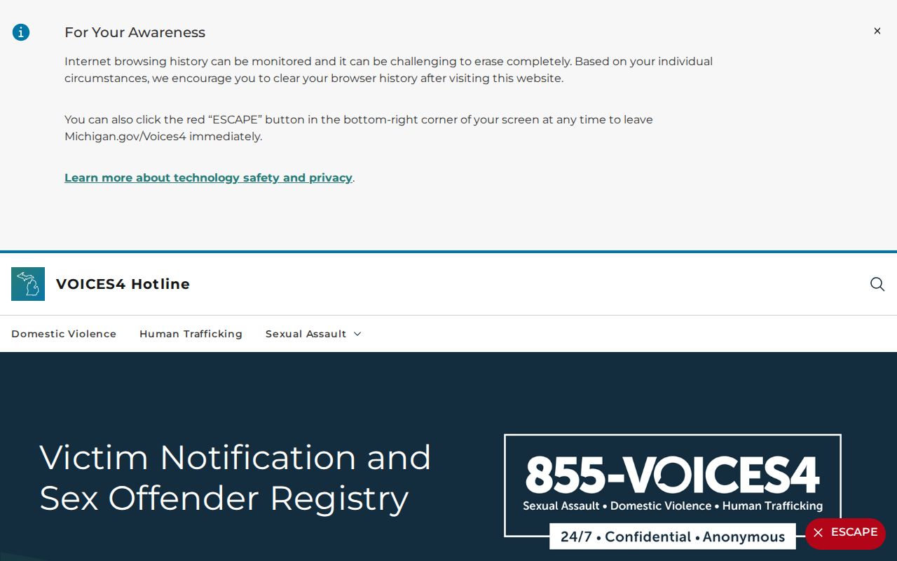 Michigan registry overview supporting official Hillsdale County safety and notification use